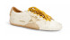 Женские кеды Golden Goose True-Star in White Nappa Leather With Gold Star and Beige Suede Heel Tab