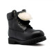 Женские ботинки с мехом Timberland Black Leather