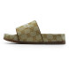 Унисекс шлепки Gucci Slippers Platform Brown/Yellow