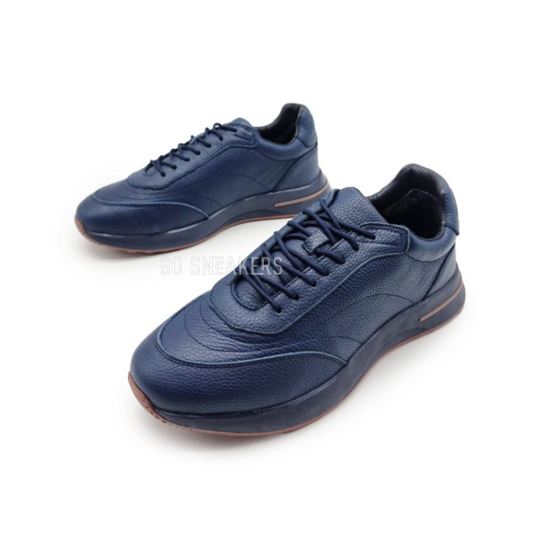 Унисекс кроссовки Loro Piana Leather Navy