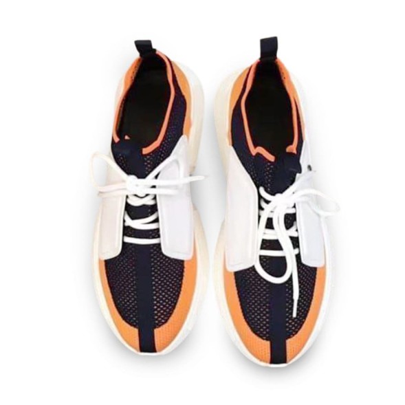 Мужские кроссовки Hermes Casual Shoes For Men White/Black/Orange