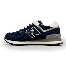 New Balance 574 Suede Black/Dark Navy