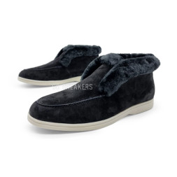 Loro Piana Winter Suede Black