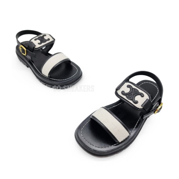 Женские босоножки Céline Sandals Leather Black/White