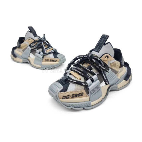 Женские кроссовки Dolce&amp;amp;Gabbana DG-5862 Beige/Grey