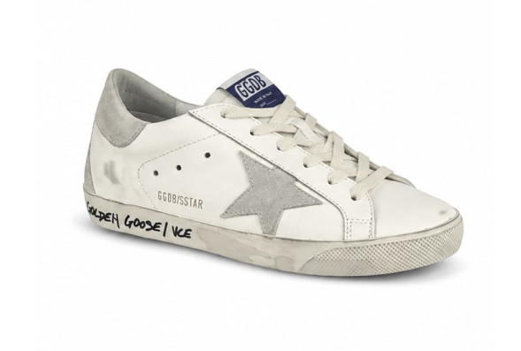 Женские кеды Golden Goose Super-Star With White-Grey-Ice