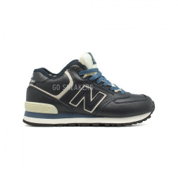 New Balance Женские 574 High-top Navy Leather