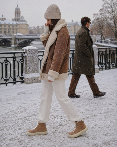 Унисекс зимние кроссовки Golden Goose Winter Suede Brown