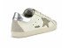 Женские кеды Golden Goose Super-Star With Gold Glitter Star and Ice-Gray Suede Inserts