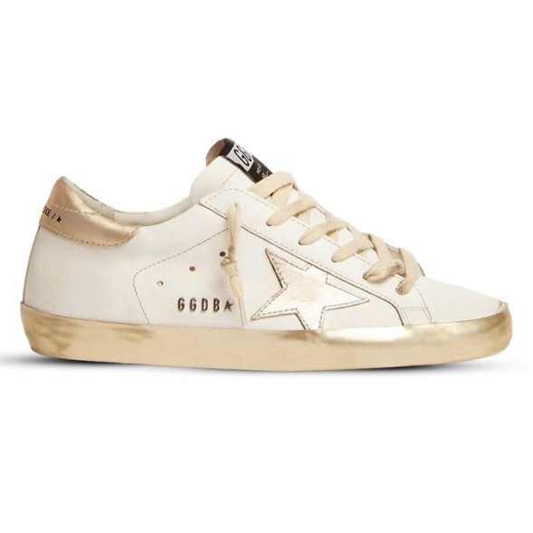 Женские кеды Golden Goose Super-Star Donna Con Foxing Sparkle Dorato