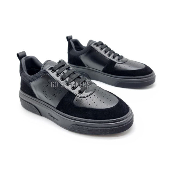 Мужские зимние кроссовки Salvatore Ferragamo Man Winter Black