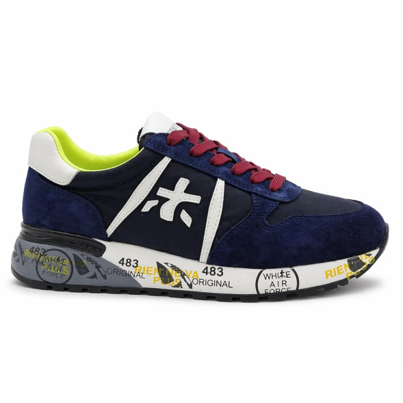 Мужские кроссовки Premiata 483 Navy Toxic
