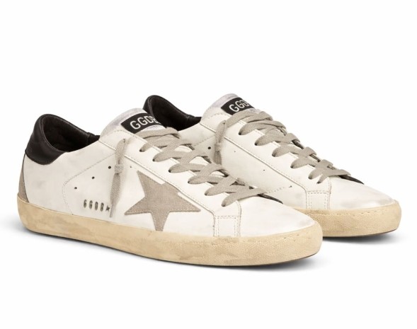 Мужские кеды Golden Goose Super-Star Men's Black Heel Tab