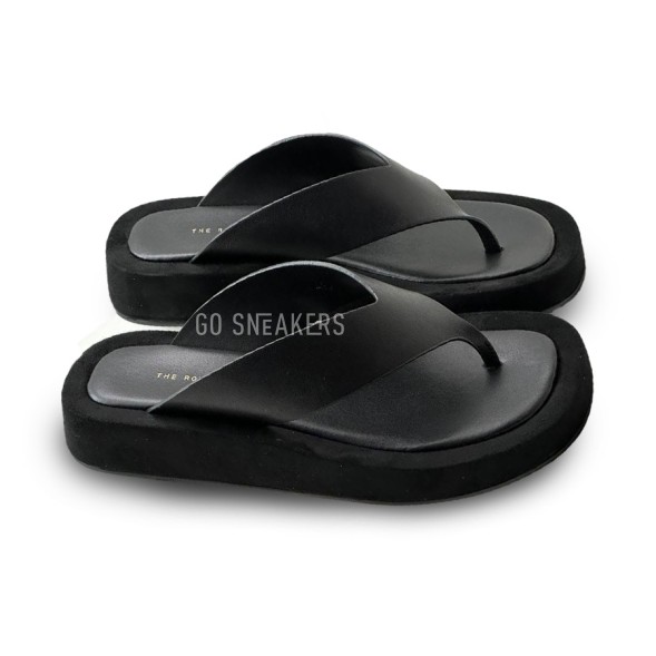 Женские шлепанцы The Row Ginza Black