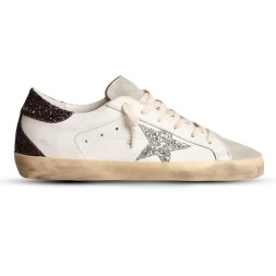 Golden Goose Super-Star Wmns White Silver Black Glitter