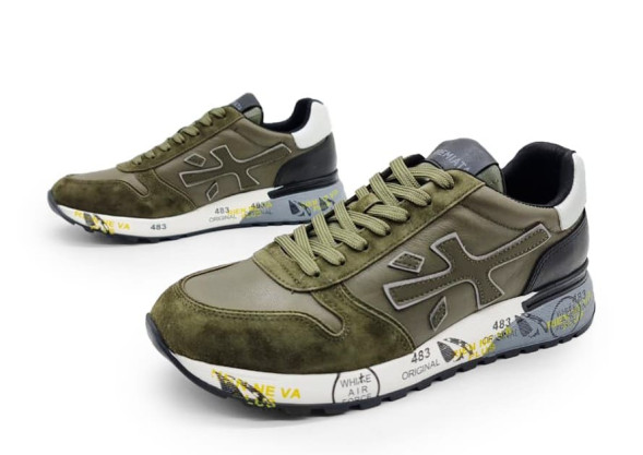 Унисекс кроссовки Premiata 483 Suede/Leather Khaki 