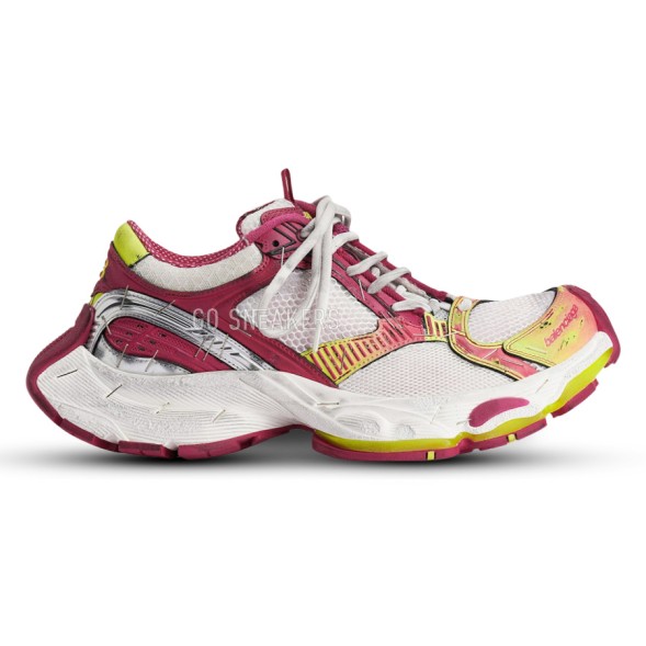 Мужские кроссовки Balenciaga Stapler Sneaker White Pink Yellow