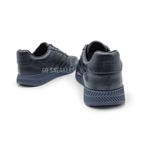 Унисекс кроссовки Hugo Boss Leather Black/Navy