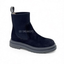 Brunello Cucinelli Suede Chelsea Boot Black