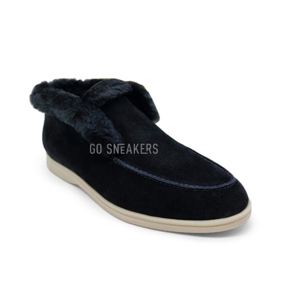 Унисекс ботинки Loro Piana Open Walk Dark Black