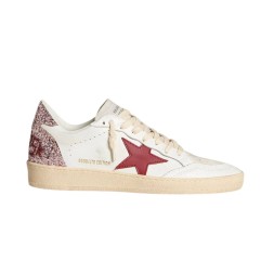 Golden Goose Ball Star White Red Star