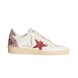 Женские кеды Golden Goose Ball Star White Red Star