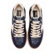 Женские кеды Golden Goose BallStar in Blue Glitter with White Star and Metallic Heel Tab