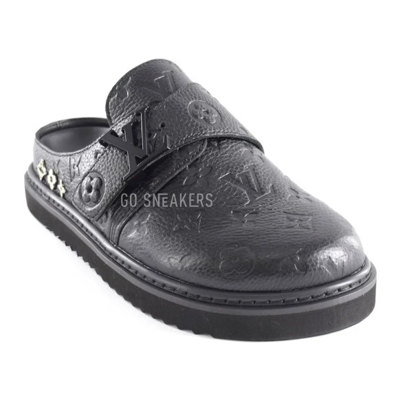 Унисекс тапочки Louis Vuitton Slipper Leather Black 