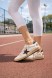 Женские кеды Golden Goose Ball Star Chicory-Coffee Glitter Star and Black Leather Heel Tab