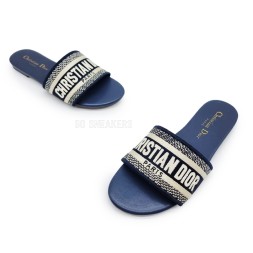 Dior Flip-flops Textile White/Blue