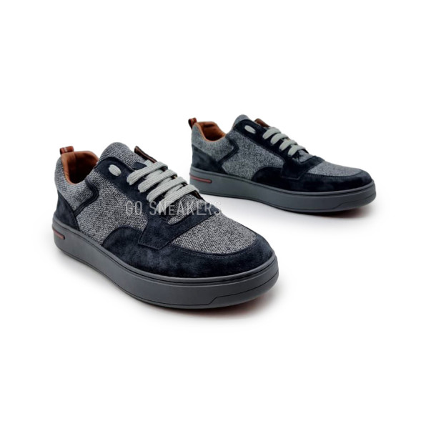 Унисекс кроссовки Loro Piana Newport Walk Black/Grey