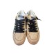 Унисекс кеды Golden Goose Ball Star in Aged Nappa with Green Leather Star and Blue Heel Tab