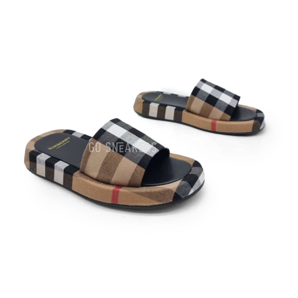 Женские шлепки Burberry Flip-flops White/Brown