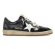Унисекс кеды Golden Goose Ball Star in Black Nappa with White Star and Black Heel Tab