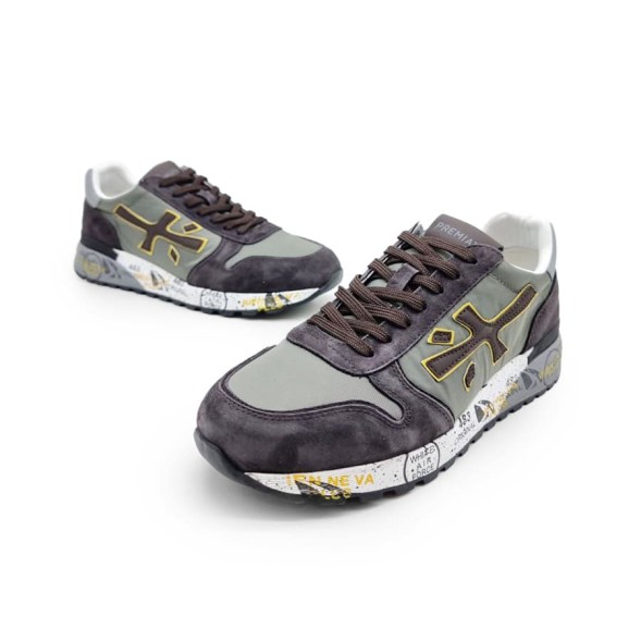 Унисекс кроссовки Premiata 483 Textile/Suede Olive/Brown