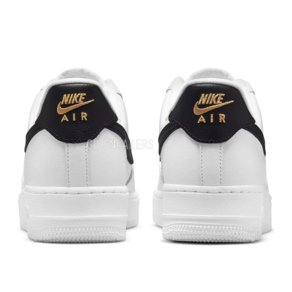 Унисекс кроссовки Nike Air Force 1 Low 07 Essential White Black Gold Mini Swoosh