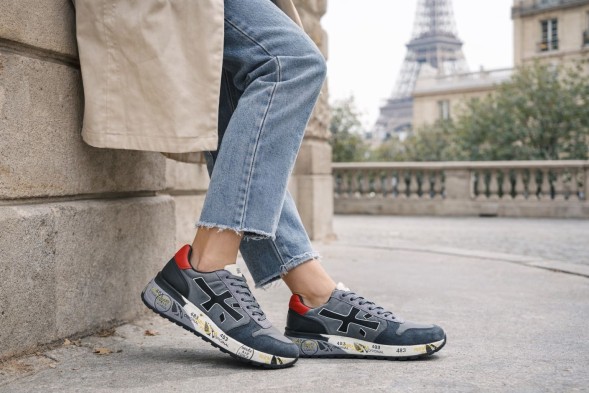 Унисекс кроссовки Premiata 483 Textile/Suede Light Grey