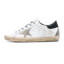Golden Goose Superstar Black Heel Tab and Metal Stud Lettering