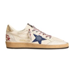 Golden Goose Ball Star in Nappa with Blue Star and Platinum Heel Tab