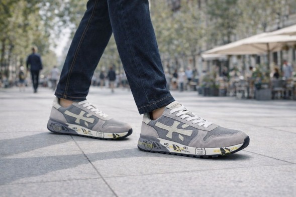Унисекс кроссовки Premiata 483 Textile/Suede Air Grey