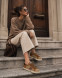 Женские кеды Golden Goose Super-Star in Beige and Brown Suede Wth Brown Glitter Star