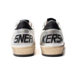 Golden Goose Ball Star in White Nappa with Laminated Inserts