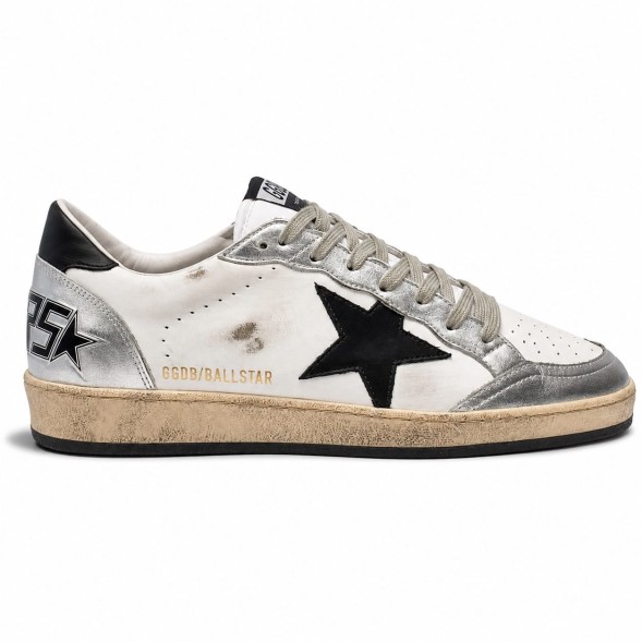 Унисекс кеды Golden Goose Ball Star in White Nappa with Laminated Inserts