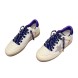 Женские кеды Golden Goose Ball Star LTD in Beige Leather with Clear Star and Blue Heel Tab