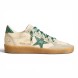 Женские кеды Golden Goose Ball Star LTD with Green Crocodile Print Star and Heel Tab