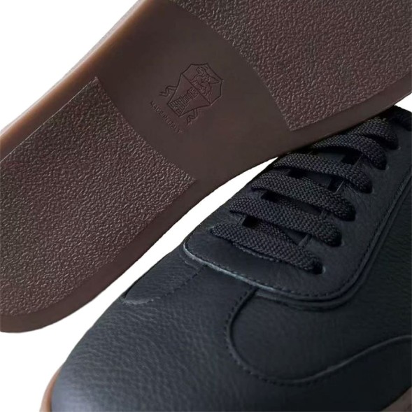 Мужские кеды Brunello Cucinelli Leather Sneakers Black