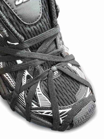 Женские кроссовки Balenciaga 3XL Extreme Lace Sneaker Black/White