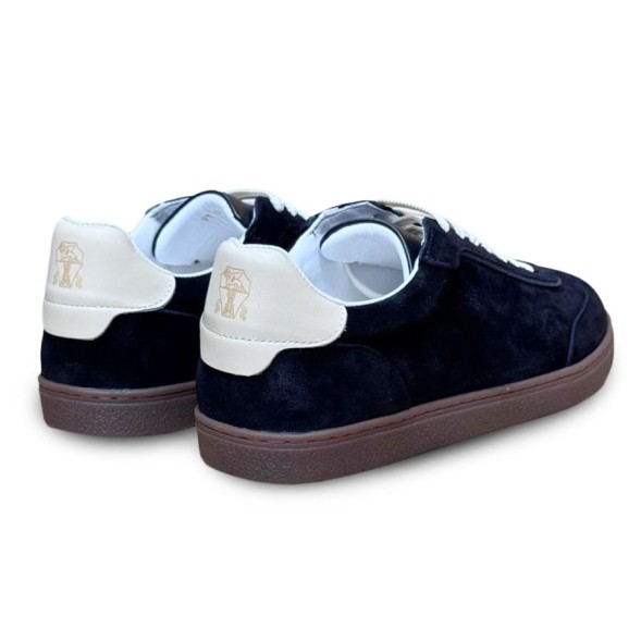 Мужские кеды Brunello Cucinelli Suede Sneakers Black