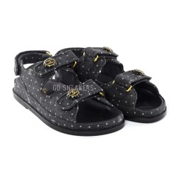 Chanel Sandals Jeans Black