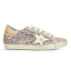 Женские кеды Golden Goose Super-Star in Silver Glitter With Leather Star and Heel Tab